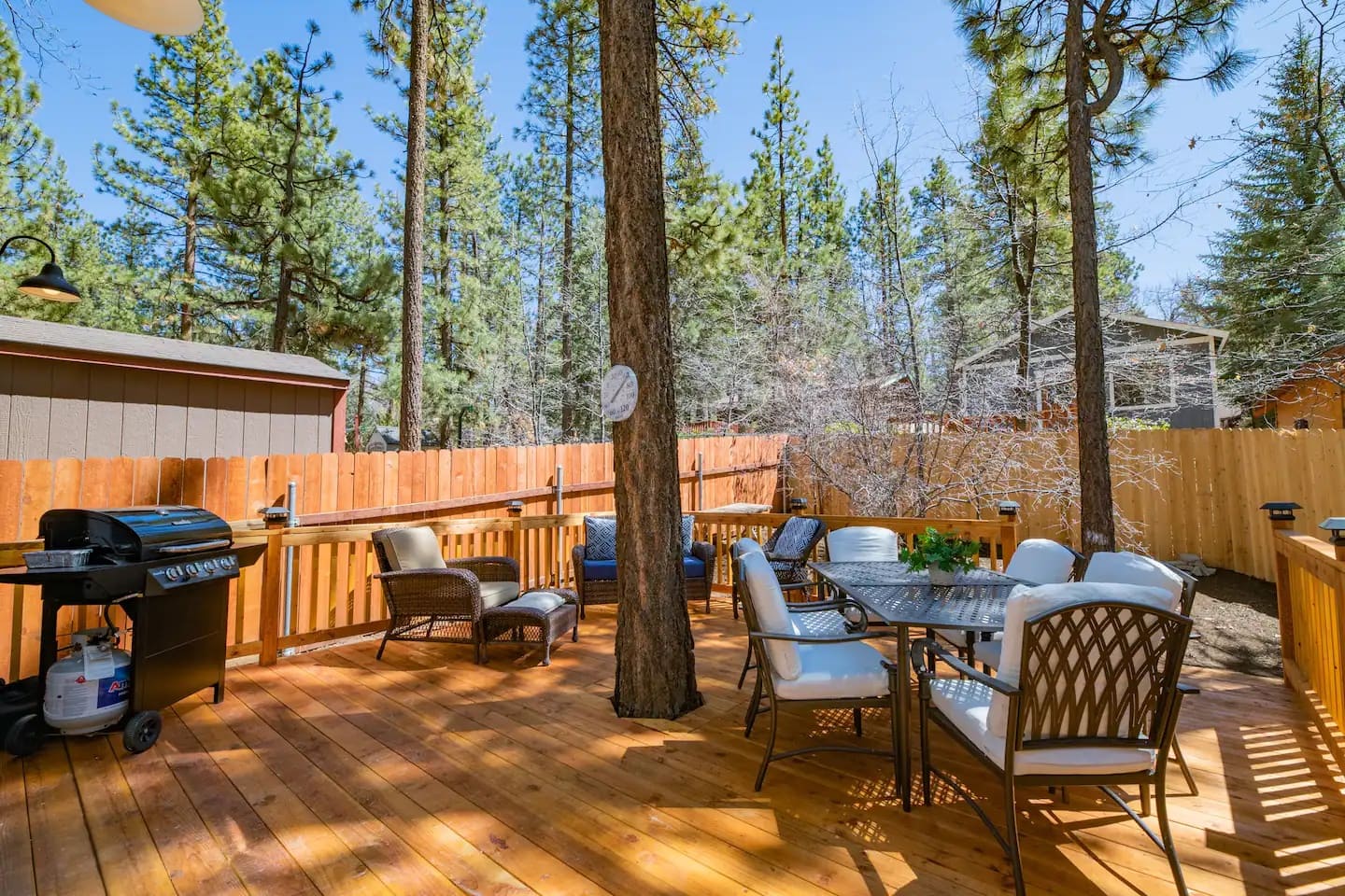 Peaceful outdoor deck